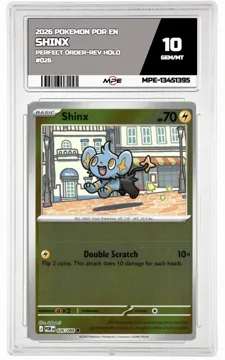 2026 POKEMON POR EN Perfect Order-REV HOLO #026 SHINX MPE 10 GEM/MT — graded card up for auction