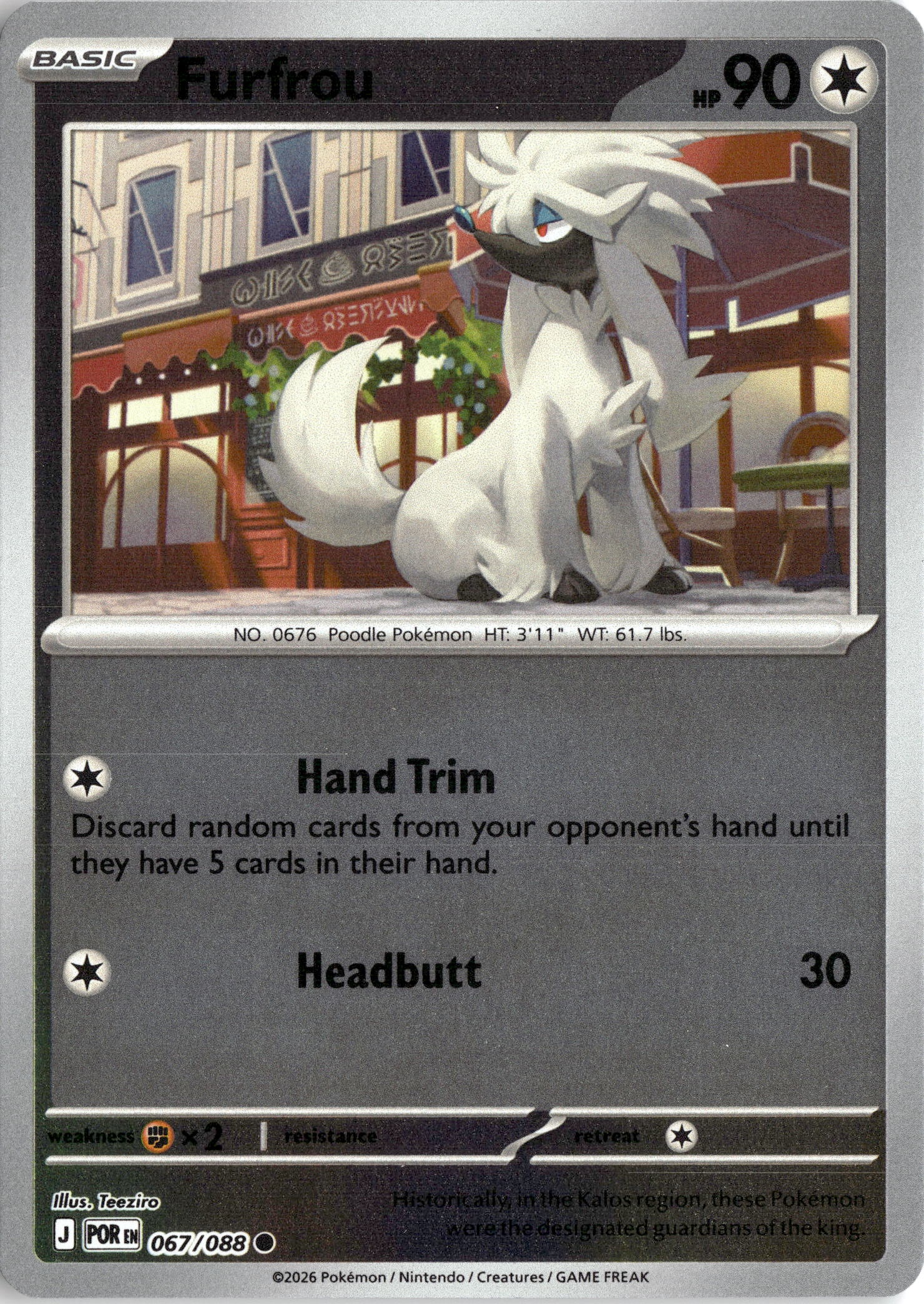2026 Pokemon Por En Furfrou graded slab
