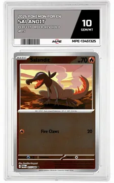 2026 POKEMON POR EN Perfect Order-REV HOLO #015 Salandit MPE 10 GEM/MT — graded card up for auction