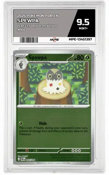 2026 POKEMON POR EN Perfect Order-REV HOLO #008 Spewpa MPE 9.5 MINT+ — graded card up for auction