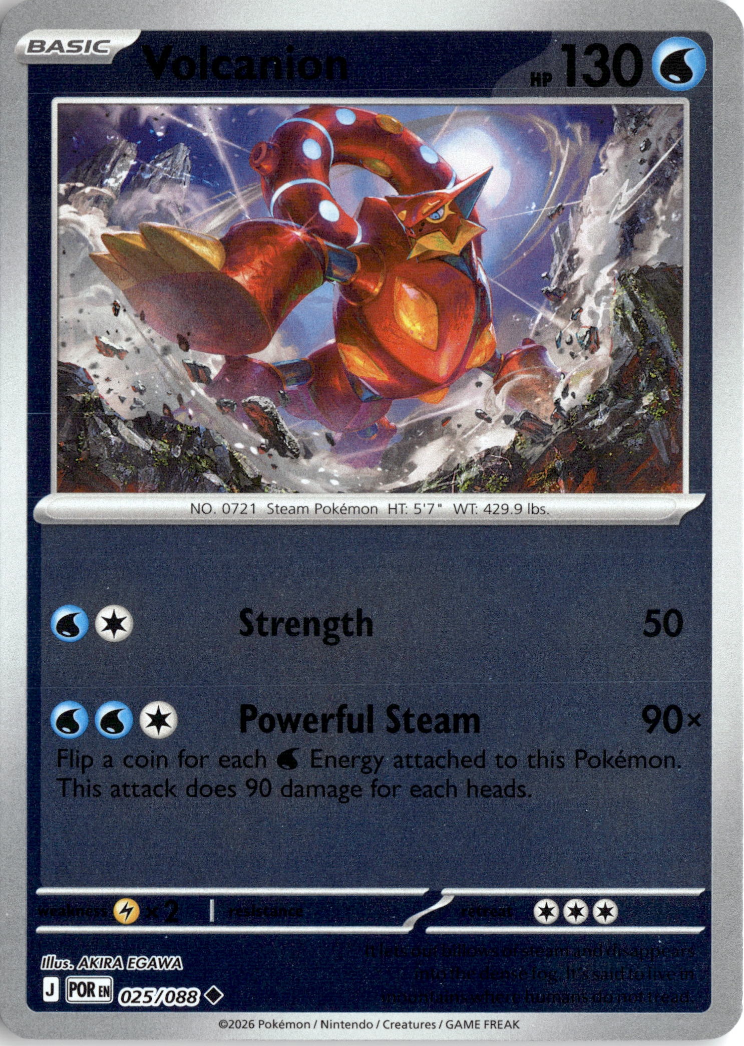 2026 Pokemon Por En Volcanion graded slab