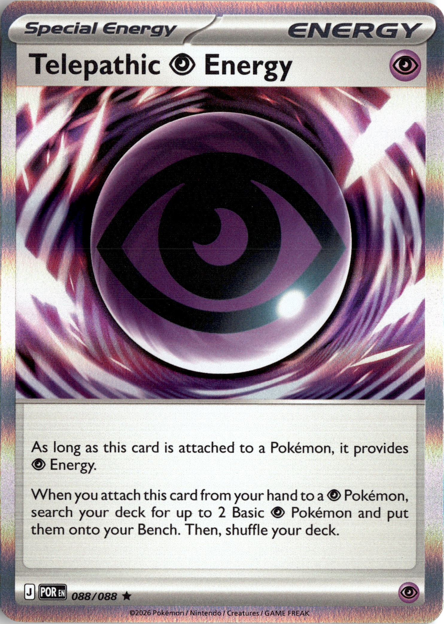 2026 Pokemon Por En Telepathic Energy graded slab
