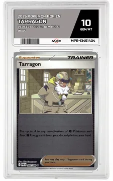 2026 POKEMON POR EN Perfect Order-REV HOLO #085 Tarragon MPE 10 GEM/MT — graded card up for auction