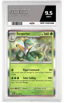 2026 POKEMON POR EN Perfect Order-HOLO #006 SERPERIOR MPE 9.5 MINT+ — graded card up for auction