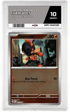 2026 POKEMON PBL EN Pitch Black-REV HOLO #011 Charcadet MPE 10 GEM/MT — graded card up for auction
