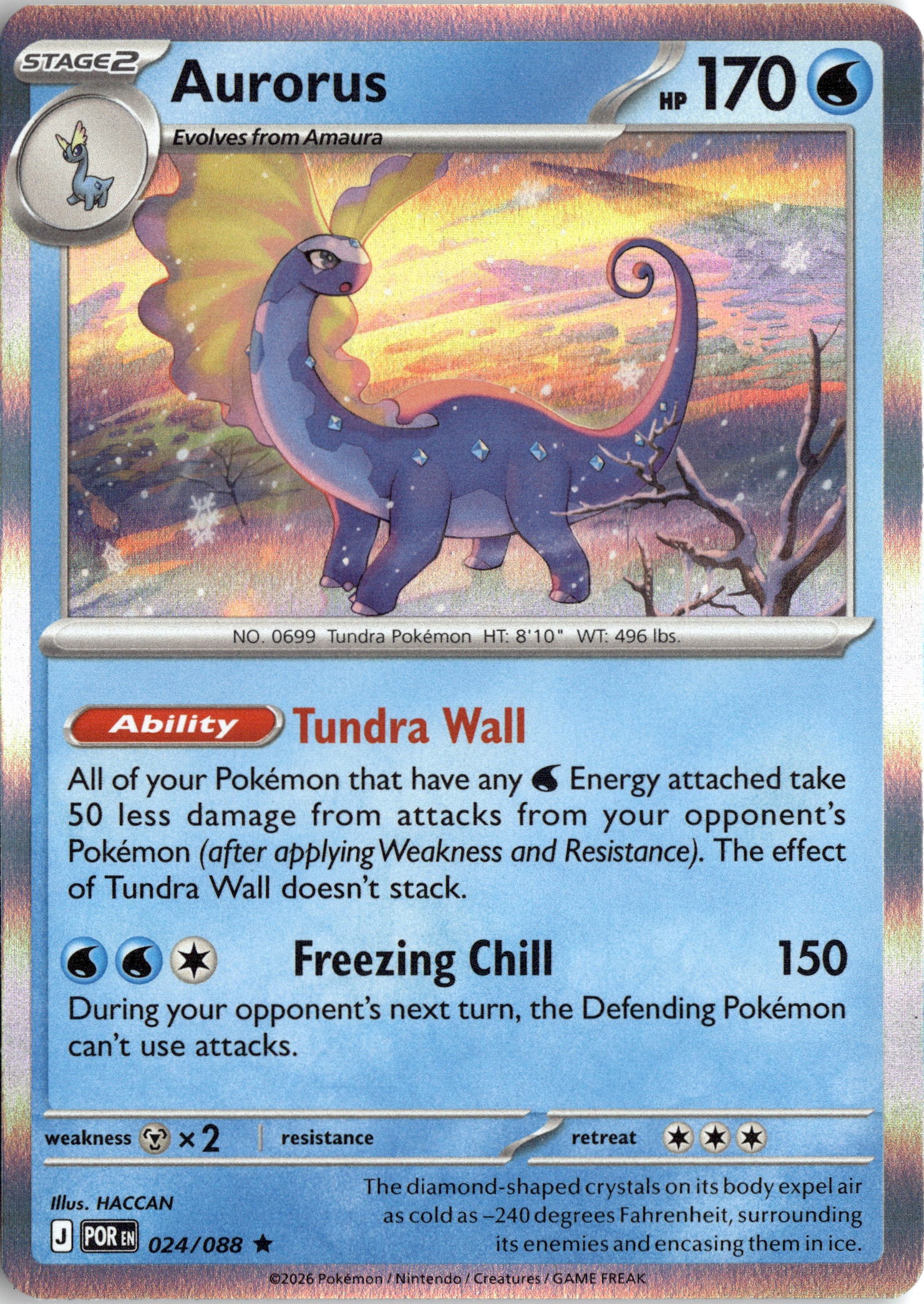 2026 Pokemon Por En Aurorus graded slab