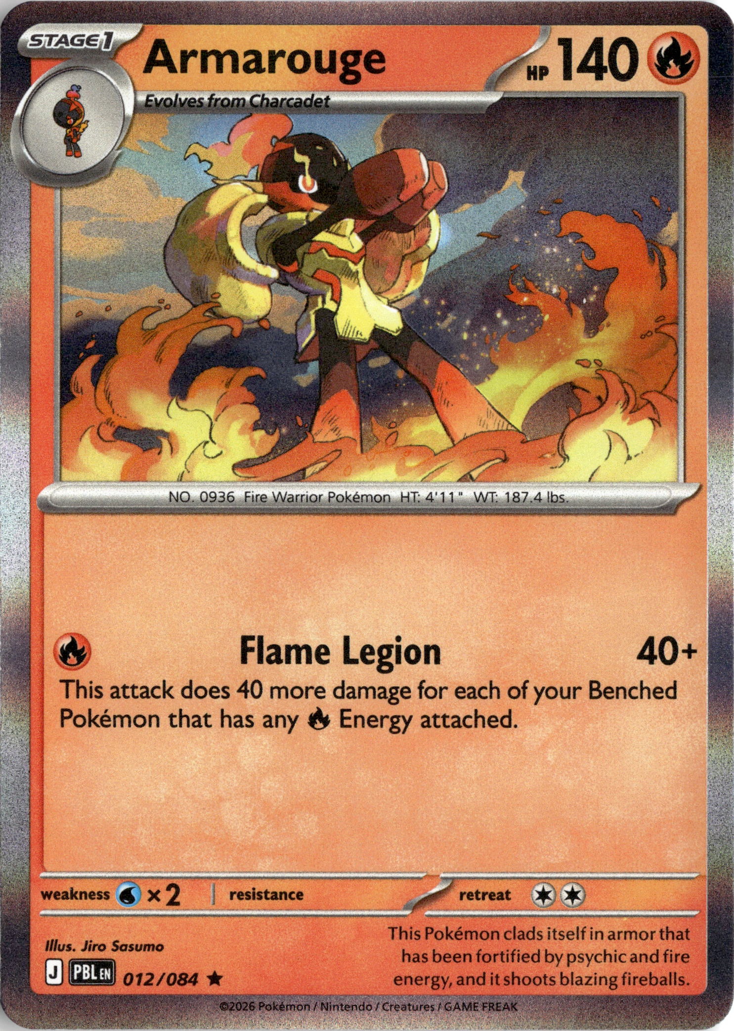 2026 Pokemon Pbl En Armarouge graded slab