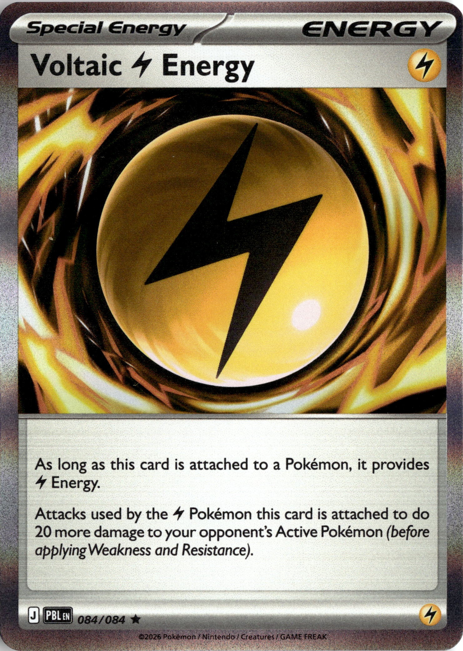 2026 Pokemon Pbl En Voltaic Energy graded slab