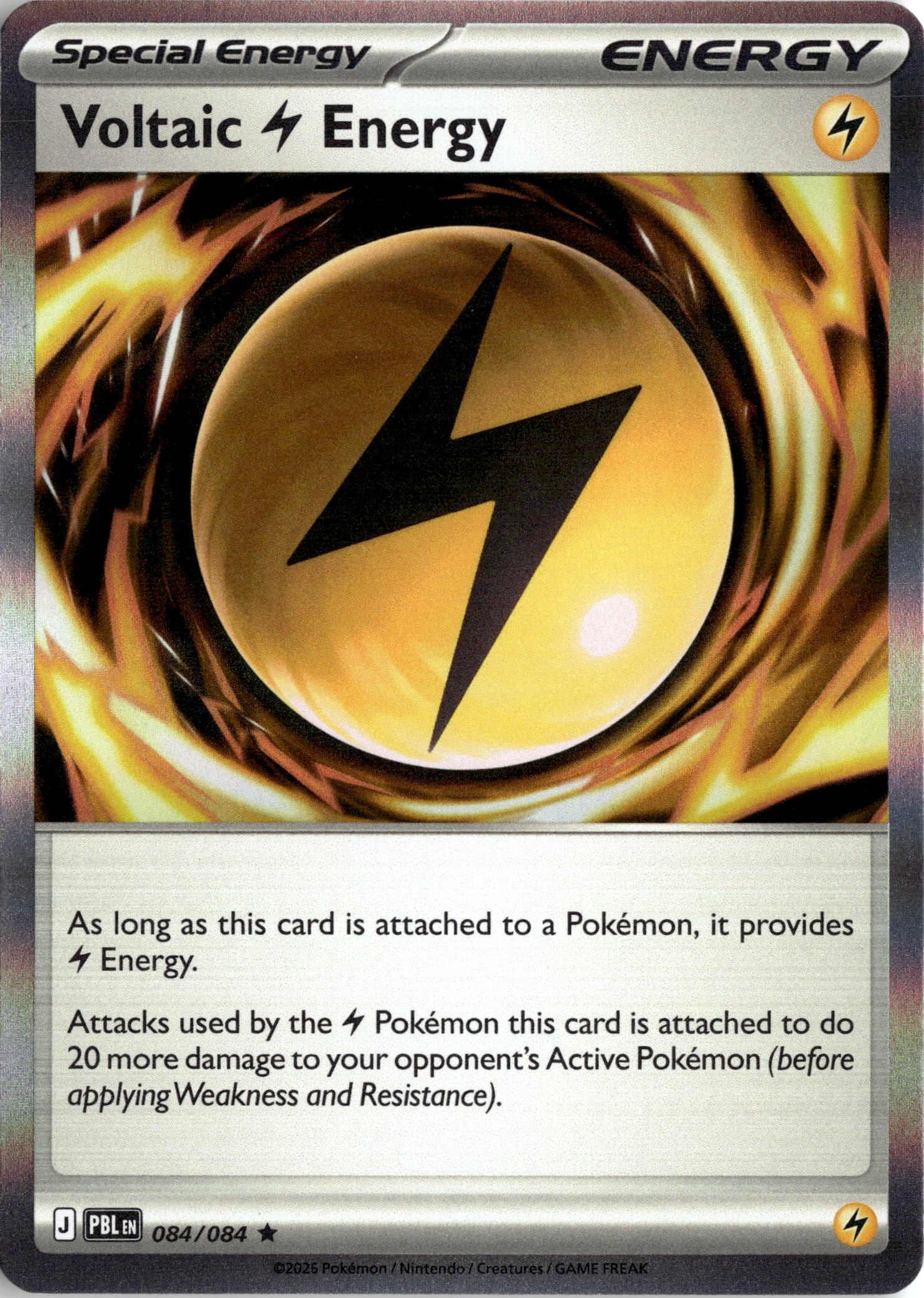 2026 Pokemon Pbl En Voltaic Energy graded slab