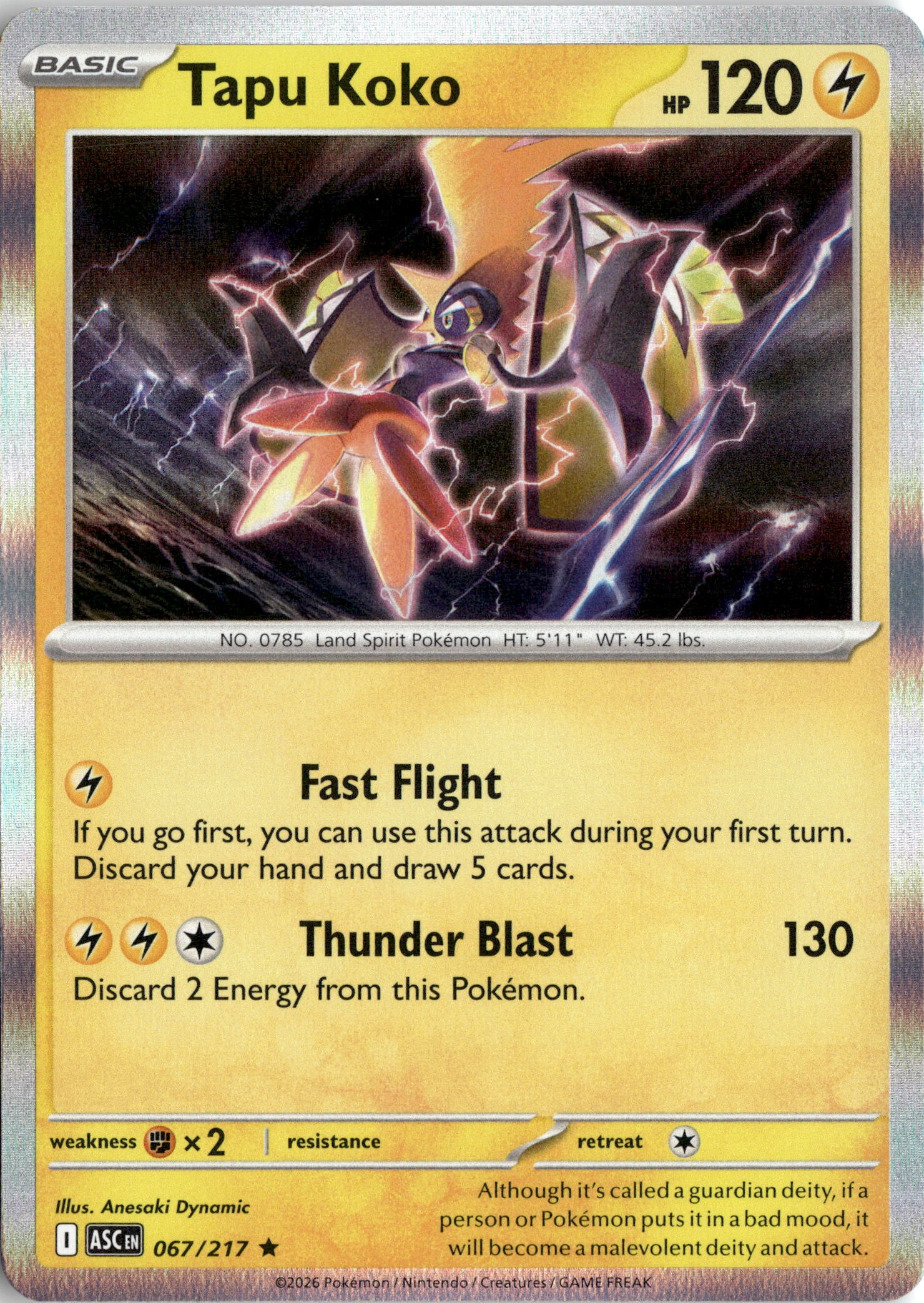 2026 Pokemon Asc En Tapu Koko graded slab