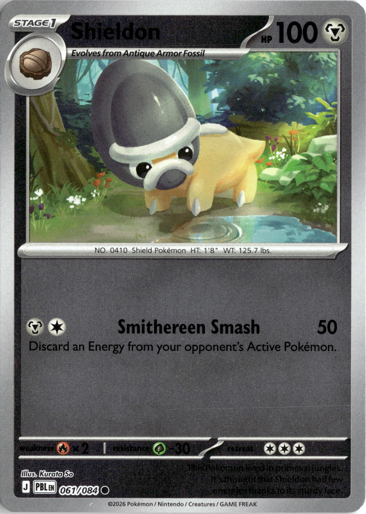 2026 Pokemon Pbl En Shieldon graded slab