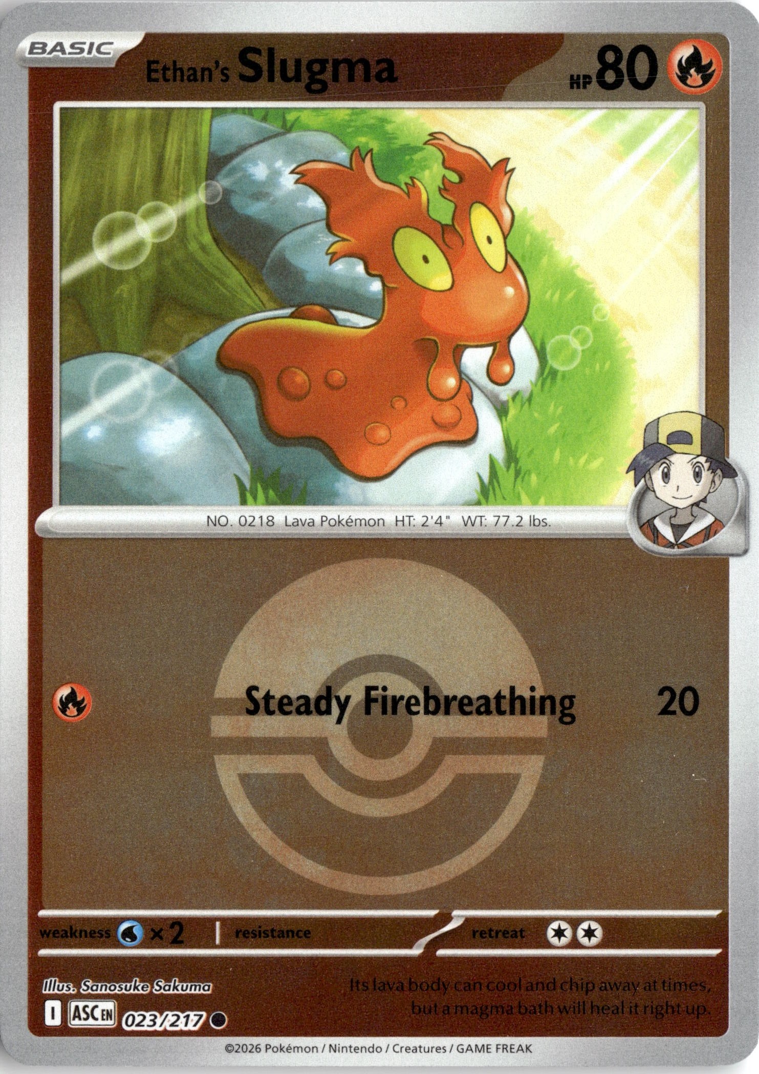 2026 Pokemon Asc En Ethan'S Slugma graded slab