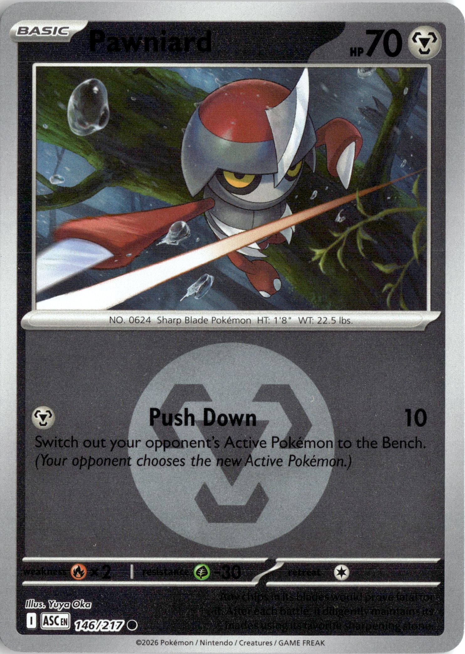 2026 Pokemon Asc En Pawniard graded slab