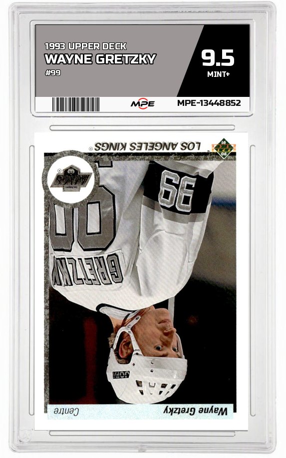 1993 UPPER DECK #99 WAYNE GRETZKY MPE 9.5 MINT+ — graded card auctioned from the MPE vault