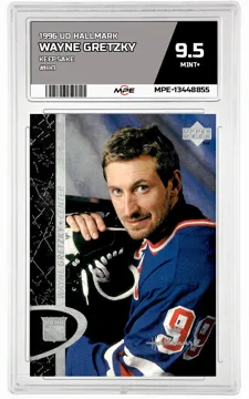 1996 UD HALLMARK KEEPSAKE #HK1 WAYNE GRETZKY MPE 9.5 MINT+ — graded card up for auction