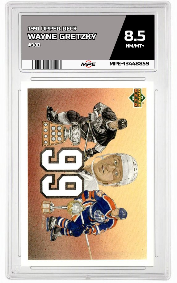 1991 UPPER DECK #38B WAYNE GRETZKY MPE 8.5 NM/MT+ — graded card auctioned from the MPE vault
