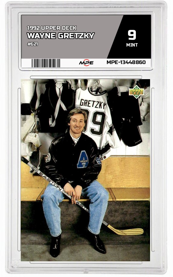 1992 UPPER DECK #621 WAYNE GRETZKY MPE 9 MINT — graded card auctioned from the MPE vault