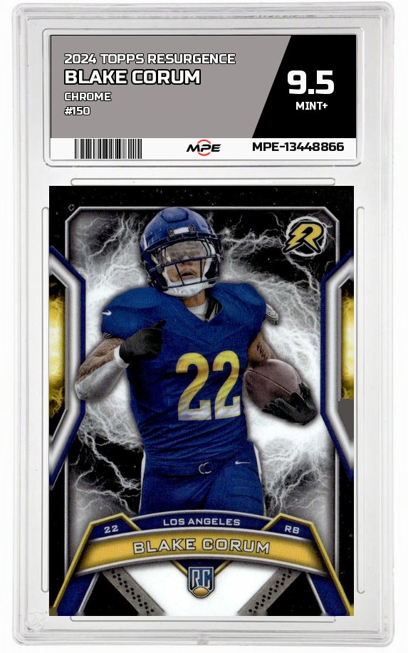 2024 TOPPS RESURGENCE CHROME #150 BLAKE CORUM MPE 9.5 MINT+ — graded card auctioned from the MPE vault