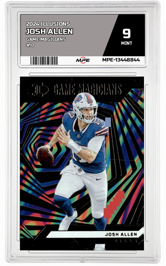 2024 ILLUSIONS GAME MAGICIANS #10 JOSH ALLEN MPE 9 MINT — graded card auctioned from the MPE vault