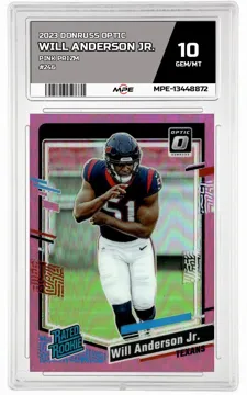 2023 DONRUSS OPTIC PINK PRIZM #246 WILL ANDERSON JR. MPE 10 GEM/MT — graded card up for auction