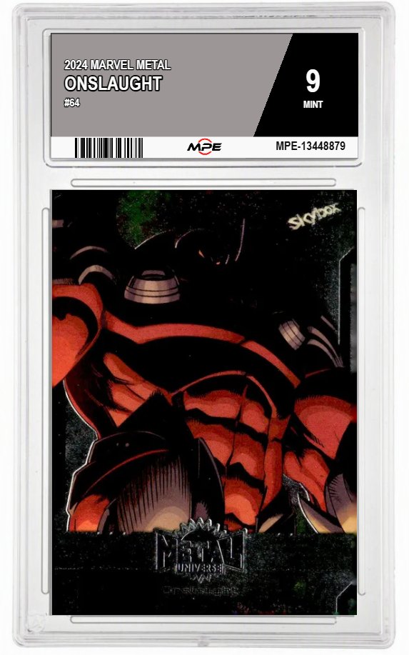 2024 MARVEL METAL #64 ONSLAUGHT MPE 9 MINT — graded card auctioned from the MPE vault