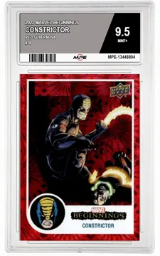 2022 MARVEL BEGINNINGS RED SUPERNOVA #78 CONSTRICTOR MPE 9.5 MINT+ — graded card up for auction