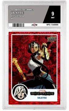 2023 MARVEL BEGINNINGS RED SUPERNOVA #49 VALKYRIE MPE 9 MINT — graded card up for auction