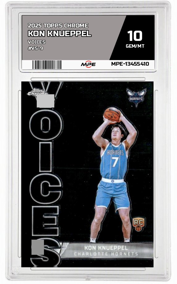 2025 TOPPS CHROME VOICES #VS-9 KON KNUEPPEL MPE 10 GEM/MT — graded card auctioned from the MPE vault