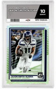 2025 DONRUSS OPTIC HOLO #7 JAXON SMITH-NJIGBA MPE 10 GEM/MT — graded card up for auction