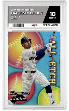 2024 TOPPS CHROME ALL-ETCH #CAEU-5 FRANCISCO LINDOR MPE 10 GEM/MT — graded card up for auction