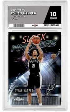 2025 TOPPS SLEEK FINISHERS #SF-22 DYLAN HARPER MPE 10 GEM/MT — graded card up for auction