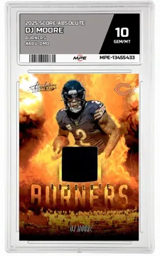 2025 SCORE ABSOLUTE BURNERS #ABU-DMO DJ MOORE MPE 10 GEM/MT — graded card up for auction