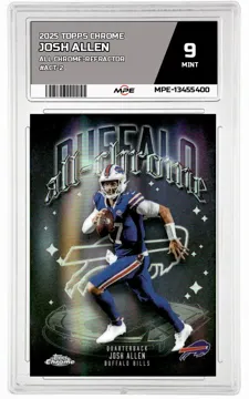 2025 TOPPS CHROME ALL CHROME-REFRACTOR #ACT-2 JOSH ALLEN MPE 9 MINT — graded card up for auction