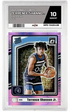 2025 DONRUSS OPTIC HYPER PINK #267 TERRENCE SHANNON JR. MPE 10 GEM/MT — graded card up for auction