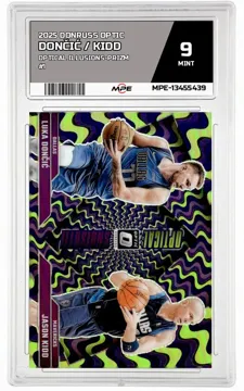 2025 DONRUSS OPTIC OPTICAL ILLUSIONS-PRIZM #1 DONČIĆ / KIDD MPE 9 MINT — graded card up for auction