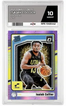 2025 DONRUSS OPTIC HYPER PINK #295 ISAIAH COLLIER MPE 10 GEM/MT — graded card up for auction