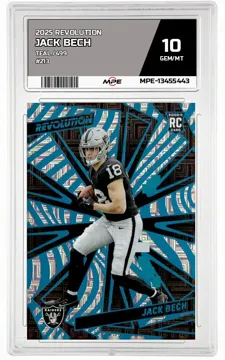 2025 REVOLUTION TEAL /499 #213 JACK BECH MPE 10 GEM/MT — graded card up for auction