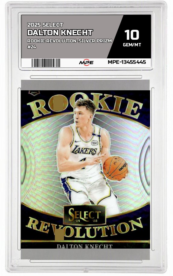 2025 SELECT ROOKIE REVOLUTION-SILVER PRIZM #24 DALTON KNECHT MPE 10 GEM/MT — graded card auctioned from the MPE vault