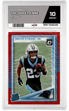 2025 DONRUSS RED WAVE #326 TREVOR ETIENNE MPE 10 GEM/MT — graded card up for auction