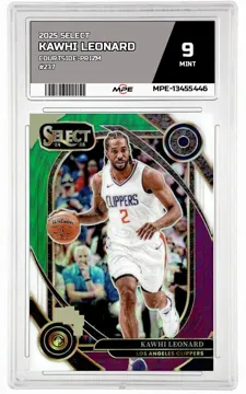 2025 SELECT COURTSIDE-PRIZM #237 KAWHI LEONARD MPE 9 MINT — graded card up for auction
