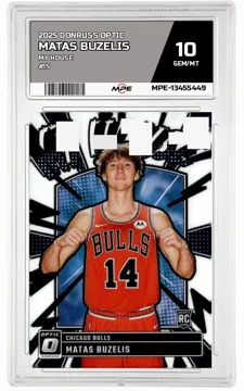 2025 DONRUSS OPTIC MY HOUSE #15 MATAS BUZELIS MPE 10 GEM/MT — graded card up for auction