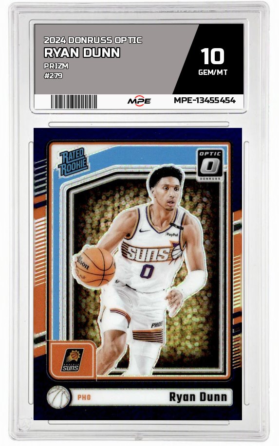 2024 DONRUSS OPTIC PRIZM #279 RYAN DUNN MPE 10 GEM/MT — graded card auctioned from the MPE vault