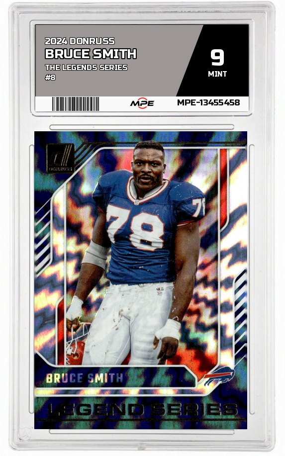 2024 DONRUSS THE LEGENDS SERIES #8 BRUCE SMITH MPE 9 MINT — graded card auctioned from the MPE vault