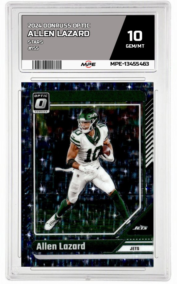 2024 DONRUSS OPTIC STARS #155 ALLEN LAZARD MPE 10 GEM/MT — graded card auctioned from the MPE vault