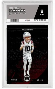 2025 MOSAIC TOUCHDOWN MASTERS #9 DRAKE MAYE MPE 9 MINT — graded card up for auction