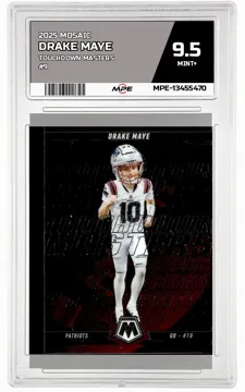 2025 MOSAIC TOUCHDOWN MASTERS #9 DRAKE MAYE MPE 9.5 MINT+ — graded card up for auction