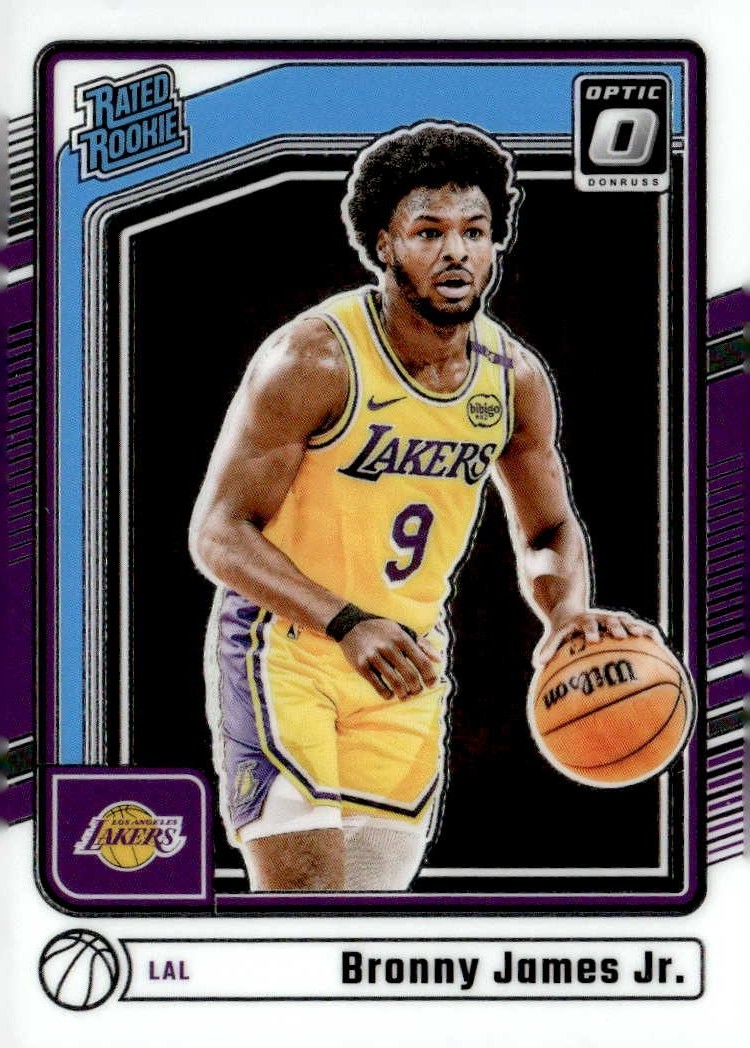 2025 Donruss Optic Bronny James Jr. graded slab