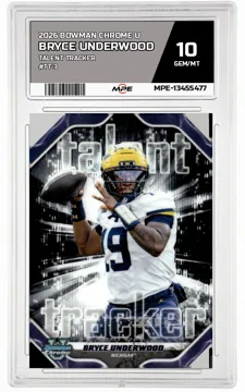 2026 BOWMAN CHROME U TALENT TRACKER #TT-3 BRYCE UNDERWOOD MPE 10 GEM/MT — graded card up for auction