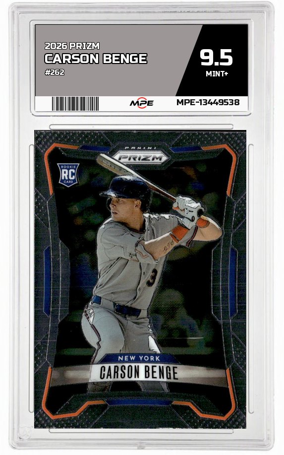2026 PRIZM #262 CARSON BENGE MPE 9.5 MINT+ — graded card auctioned from the MPE vault
