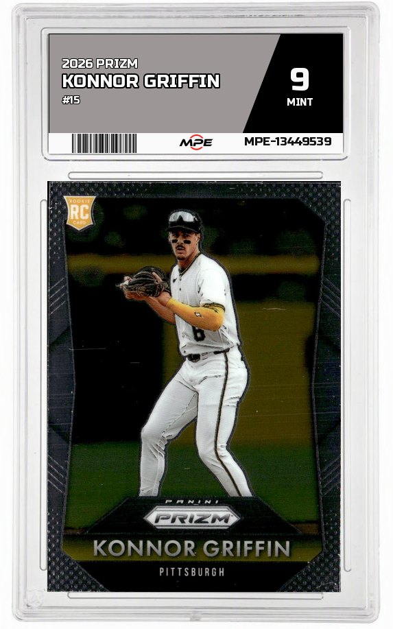 2026 PRIZM #15 KONNOR GRIFFIN MPE 9 MINT — graded card auctioned from the MPE vault